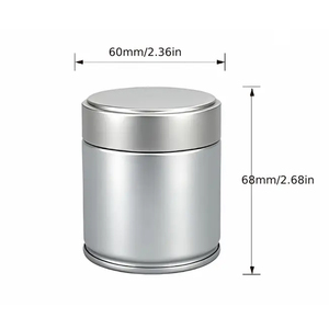 Boîte en fer blanc personnalisée 30-100g pour Matcha avec impression et couvercle spirale gaufré pour l'emballage scellé du café, du thé, des champignons et de la poudre d'igname - Product Image 2