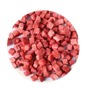China Wholesale Zero Addition FD Strawberry Dice Freeze Dried Strawberries Diced