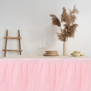 Just Shimmer 2-Pack Pink Foil Metallic Tablecloth - 54x72 Inch Disposable Party Table Cover - View #12