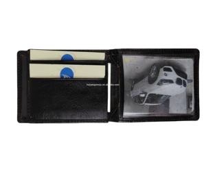 Housse de permis de conduire en cuir avec logo personnalisé et fentes pour cartes d'identité - Product Image 5