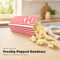 Boîtes à Popcorn Personnalisées en Carton Blanc Qualité Alimentaire pour Cinéma, Fêtes, Événements, Snack-bars – Vente en Gros