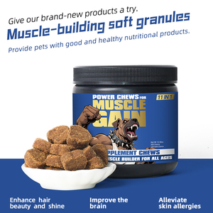 Suplemento Mastigável para Cães: Ganho Muscular Rápido, Absorção Fácil, Mastigáveis Macios para Aumento de Massa Muscular, Fortalecimento Ósseo e Saúde da Pele e Pelagem - Product Image 6