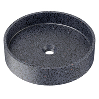 Lavabo rond moderne en terrazzo Mohom, facile à nettoyer, pour hôtel, à poser sur table, lavabo de salle de bain, nouvelle caractéristique de design pour la maison, en béton