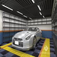 Dalles de sol en plastique à emboîtement durables pour atelier de detailing automobile, dalles de sol robustes pour entrepôt, dalle de sol pour garage