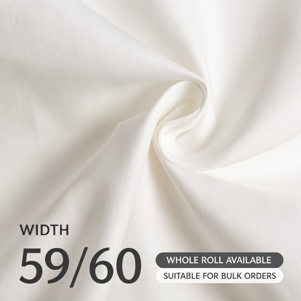 Bleached Semi Bleached Cotton Poplin Fabric 133x72 40x40 Plain Woven Textile for ...