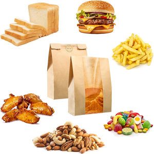 Gran oferta, bolsa <span class=keywords><strong>de</strong></span> embalaje <span class=keywords><strong>de</strong></span> pan <span class=keywords><strong>de</strong></span> panadería pequeña, <span class=keywords><strong>papel</strong></span> <span class=keywords><strong>Kraft</strong></span> desechable para llevar <span class=keywords><strong>con</strong></span> <span class=keywords><strong>ventana</strong></span> para alimentos y azúcar - Product Image 4