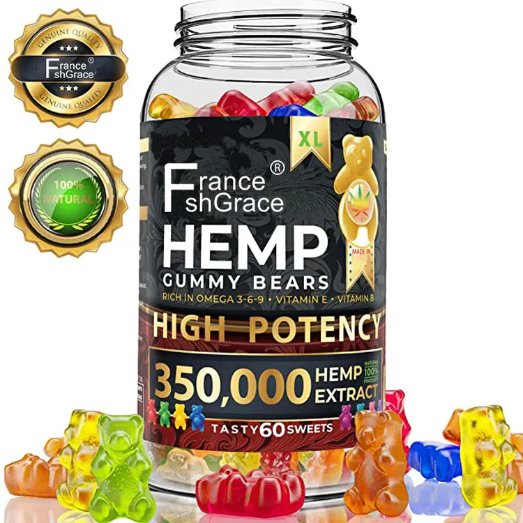 Private Label Premium Hemp Extract Gummies Bear Hemp Gummy for Pain Stress Relief Gummies