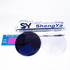 Lentes de fabricación 1,56 HMC Lente de bloque azul de corte azul Lente progresiva fotocromatica con revestimiento verde AR - Product Image 3