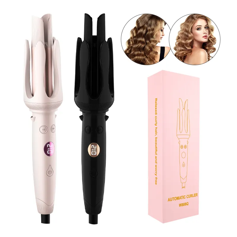 Lanumi W888Q ใหม่Professional HomeหมุนอัตโนมัติเซรามิคLcd Curling Iron Curlerผมอัตโนมัติสําหรับcurls