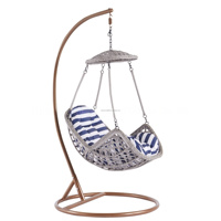 Ventes directes d'usine Mobilier d'extérieur personnalisé Salon Hamac Patio Balcon Jardin Rotin Oeuf Balançoire Chaise avec support