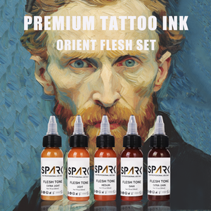 Spark Venta al por mayor Flesh Tone Color Set Skin Color Set 30ML Color orgánico Pigmento no tóxico Original <span class=keywords><strong>Studio</strong></span> <span class=keywords><strong>Tattoo</strong></span> <span class=keywords><strong>Ink</strong></span> - Product Image 5