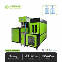 Máquina Sopladora de Botellas de Agua Mineral de PP PET de 1 Cavidad, Semiautomática y Manual, para Botellas de 19L, 20L y 5 Galones