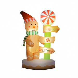 Christmas Snowman <b>Inflatable</b> Outdoor Holiday Yard Decoration PVC Lighted Festive Decor for Home or Office - Product Image 1