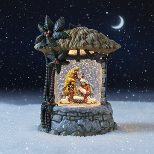 Decoración Navideña Melodiosa con Luz LED a Pilas, 8 Canciones Navideñas, Linterna de Agua con Efecto de Nieve para Uso en Interiores - Product Image 1
