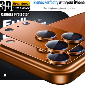 Protection d'objectif d'appareil photo en verre métallique anti-rayures HD AR à couverture intégrale pour iPhone 17 Pro Max et iPhone 18 Pro - Product Image 4
