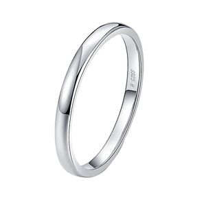 Wholesale 925 Sterling <strong>Silver</strong> 4mm Trendy Eternity <strong>Band</strong> <strong>Ring</strong> Wedding Engagement Anniversary Party Jewelry for Women and Men - Product Image 1