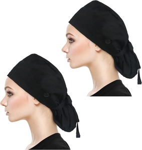 Tappi regolabili a nastro per donna con fodera in raso per coda di cavallo e <span class=keywords><strong>lavoro</strong></span> a turni di cura - Product Image 1