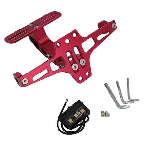 Accesorios para Motos, <span class=keywords><strong>Soporte</strong></span> de Matrícula Telescópico Plegable de Aleación de Aluminio CNC con Luz - Product Image 5