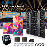 Écran LED P3.91 pour événements, location, affichage couleur haute définition, arrière-plan de scène, armoire légère et portable pour salons professionnels