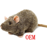 Peluche de Rat Réaliste Personnalisée, Jouet en Peluche Souris de Simulation, Poupée en Peluche Souris avec Logo Personnalisé pour Farces et Cadeaux