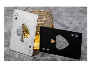 1PCS a Poker Black/Silver Poker Card Spades <b>Beer</b> Bottle Opener Personalized Stainless Steel Bottle Opener Bar Tool Accessories - Product Image 4