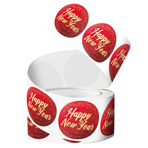 สติกเกอร์ปีใหม่จีน 500 ชิ้น/ม้วน สติกเกอร์อวยพร ปิดผนึกกล่องของขวัญ ตกแต่งงานเทศกาล - Product Image 2