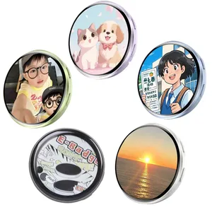 Portable Wearable AI Smart Badge 1.85 Inch HD Display Wireless Bluetooth Upload Digital <b>Pin</b> Custom Pattern Logo Long Standby - Product Image 1