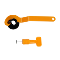 Système de nivellement de carreaux T-ype Clip 3mm Céramique Spin Faire niveau Durable pour de nombreuses fois Accessoires de carreaux Cales Acier Aiguille Spin