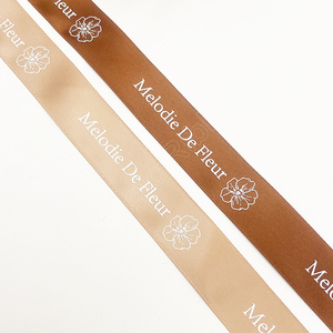 Cinta de Raso Personalizada al por Mayor E Magic de 16mm, 19mm y 25mm <span class=keywords><strong>con</strong></span> <span class=keywords><strong>Nombre</strong></span> de Marca Grabado y Logotipo Dorado Impreso para Envolver Regalos - Product Image 4