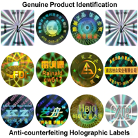 Étiquettes de sécurité holographiques personnalisées en PET, anti-effraction laser, avec effet 3D, feuille mate, autocollants imperméables anti-contrefaçon
