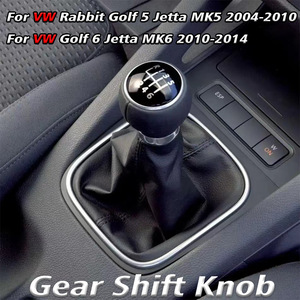 Car Gear <b>Knob</b> Aluminum Alloy Ergonomic For Volkswagen Golf 5 6 Manual Transmission <b>Shift</b> Handle Black - Product Image 4
