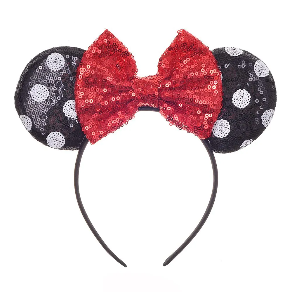 HB123 Mode Filles Cheveux Cerceaux Paillettes Paillettes Oreilles De Souris Bandeau Coiffe pour Femmes