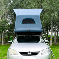Tente de toit quatre saisons en tissu Oxford durable pour 1-2 personnes, double couche, imperméable (plus de 3000 mm), installation rapide avec échelle pour le camping