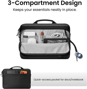 Housse d'ordinateur portable durable et imperméable avec bandoulière et poignée, compatible avec les sacs pour ordinateur portable - Product Image 3
