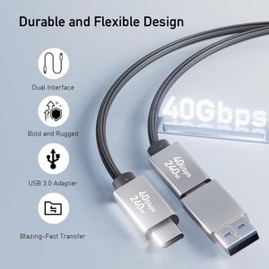 Lecteur Blu-ray externe 8 en 1, <span class=keywords><strong>graveur</strong></span> Blu-ray prenant en charge les disques de 100 Go, ports HDMI, LAN, USB 3.0, Type-C, SD/TF pour ordinateur portable Windows, MacOS, PC - Product Image 4