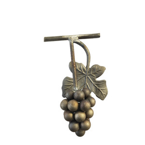 Fleurs en acier moulé décoratives en <span class=keywords><strong>fer</strong></span> <span class=keywords><strong>forgé</strong></span> pour portail, motif raisins, vente en gros - Product Image 1