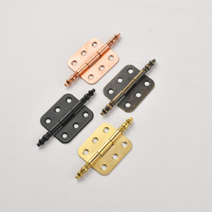 Chinese Style Iron Hinge <b>6</b> Hole Antique Bronze Rose Gold Black Surface Mount Furniture Hinge Durable Plated - Product Image 2