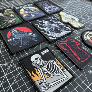 お客様の刺繍パッチフックとループベルクロバッキング完全にステッチされた高品質バッジ高速ターンアラウンド工場 - Product Image 5