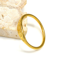 18K Vergoldeter Edelstahlring mit Sonnengravur, Wasserdicht, Anlaufgeschützt, Himmelsmotiv, Schmaler Bandring, PVD-Gold Stapelbarer Schmuck