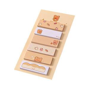 Wholesale Custom Creative Lovely Kawaii Stationery Memo Pad Bookmark Animal Shape Sticky Notes Cute Paper Memo Pads