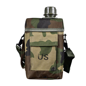 DE97 Outdoor Plastic Canteen with Pouch with Shoulder Straps Outdoor Portable <b>Water</b> <b>Container</b> 2L Capacity 2 Quart - Product Image 6