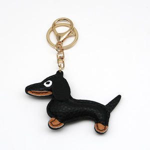 In Stock Schnauzer cane Pu portachiavi In pelle cartone animato a forma di animale ciondolo cane Charm borsa donna accessori taglio portachiavi - Product Image 3
