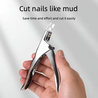Ciseaux à ongles en forme de U français en titane outil de manucure coupe-bord coupe-pointe à ongles en acier inoxydable
