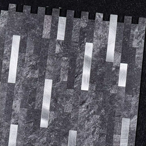 Trang trí nội thất dài dải dễ dàng tự làm không thấm nước tự dính vỏ nhôm và dính gạch khảm màu xám - Product Image 2