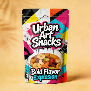 Custom Printed Zipper Packaging Bags Sweets Snacks Candy Ziplock Bags Food Packaging Stand up <strong>Pouches</strong> - Product Image 1