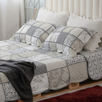 Draps de lit grande taille, parure de lit, couvre-lit en coton imprimé, super king