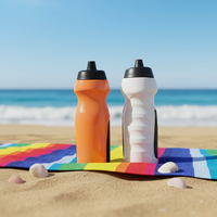 Bouteille d'eau sport en plastique LDPE réutilisable et écologique de 700 ml pour le vélo, la randonnée et le cyclisme - Promotionnelle avec design à compression gratuit