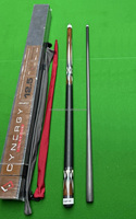 Queue de billard Premium Cuetec Tiger Strike en fibre de carbone à faible déflection, avec incrustation, pour snooker et billard
