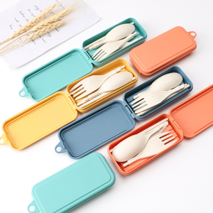 จานชามพับได้แบบใช้ซ้ำได้ ชุดช้อนส้อมสำหรับเด็ก ลายการ์ตูน ลดราคา - Product Image 2