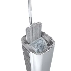 Best Price Flat Microfiber Mop Bucket Floor Cleaning Floor Mop and Bucket with Wringer Set Hands Free Home Floor Cleaning System